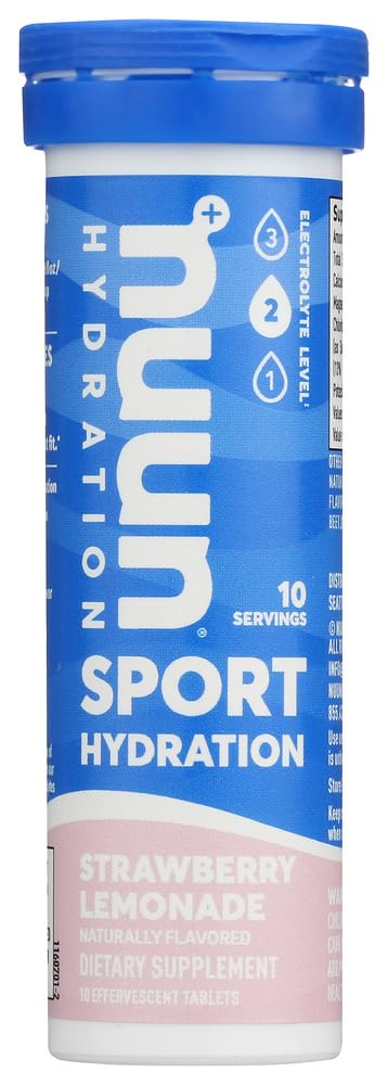 Nuun Hydration: Strawberry Lemonade Electrolyte Drink Tablets (2 Tubes de 10 Tabs)