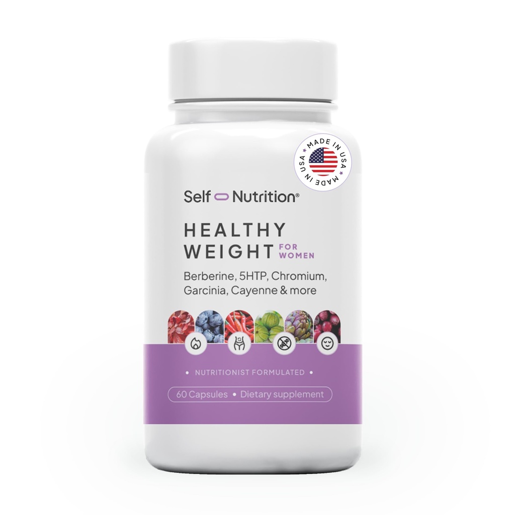 Suplemento de pérdida de peso saludable para las mujeres, Vegan, Control de Appetición y Aprendizaje, Quemador Gordo, Metaboilismo Booster, Suplemento de pérdida de peso, Metabolismo y Booster Mood - 60 Unidades