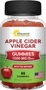 aSquared Nutrition Apple Cider Vinegar Gummies - 1500mg con The Mother - 90 ACV Gummies w/Vitamin B6 & B12, Folic Acid - Vegan Gummy Suplemento alternativo a Capsules Pills & Drink