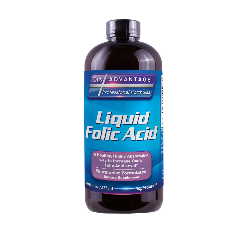 Líquido ácido fólico 800 MCG, 8 oz.