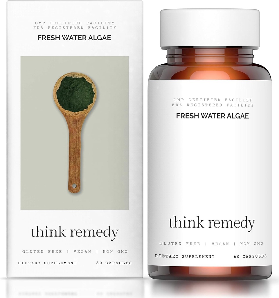 Algas de agua fresca capsules - Clorella Spirulina píldoras para la desintoxicación - Potent Chlorophyll - Suplemento de polvo orgánico - 60 cápsulas - Optimal 50/50 Blend