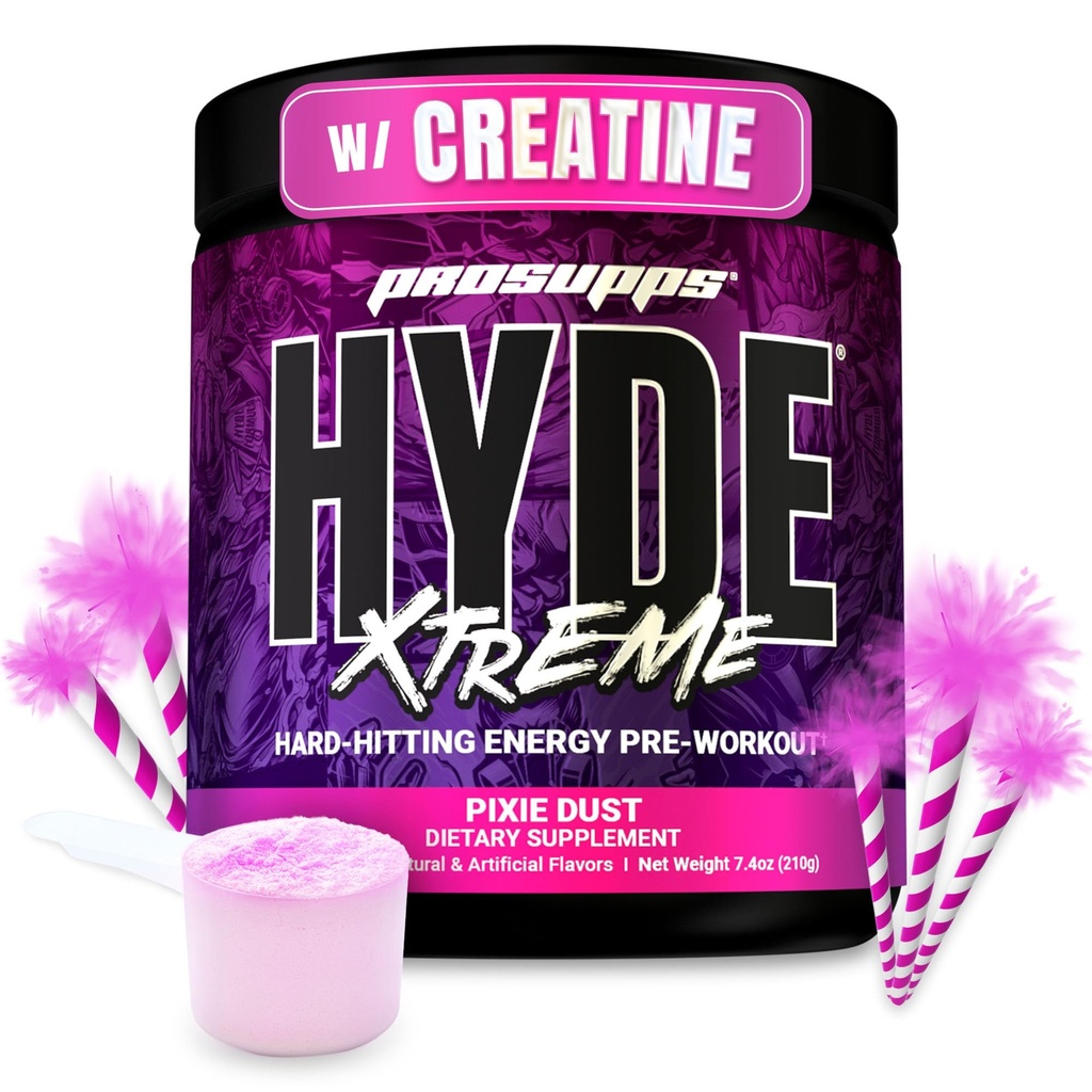 PROSUPPS Mr. Hyde Xtreme Pre Workout Powder with Creatine, Beta Alanine &amp; Caffeine – Extreme Energy, Pumps, Focus &amp; Performance - Fitness &amp; Gym Supplements for Men &amp; Women (Pixie Dust, 30 Servings)