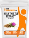 BulkSupplements.com Milk Thistle Extract Powder - Suplemento de hierbas, suplemento de cardo de leche - Gluten Free, 250mg por ser, 100g (3.5 oz) (Pack of 1)