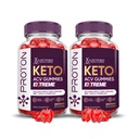 Laboratorios Justificados (2 Pack Proton Protein Keto ACV Gummies Extreme 2000MG Proton Keto Gummies Apple Sider Vinegar Formulado con Powder Pomegranate Beet B12 Vegan Non GMO 120 Gummys