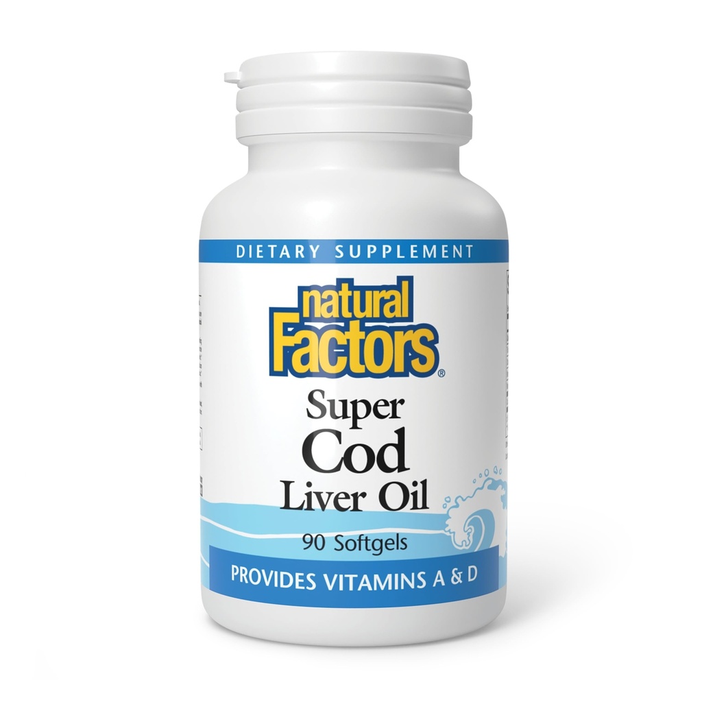 Natural Factores Cod Liver Oil, 90 cápsulas