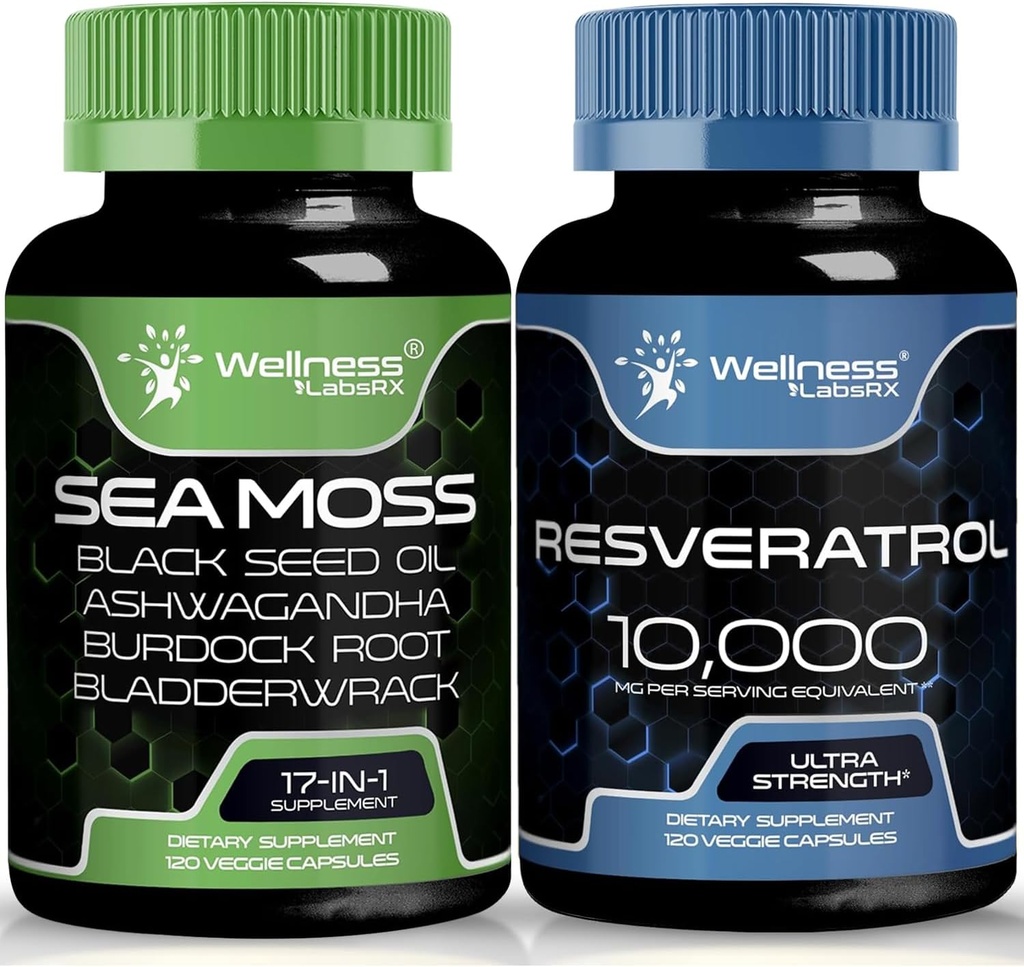 Capsulas de Resveratrol con cápsulas de Moss Mar