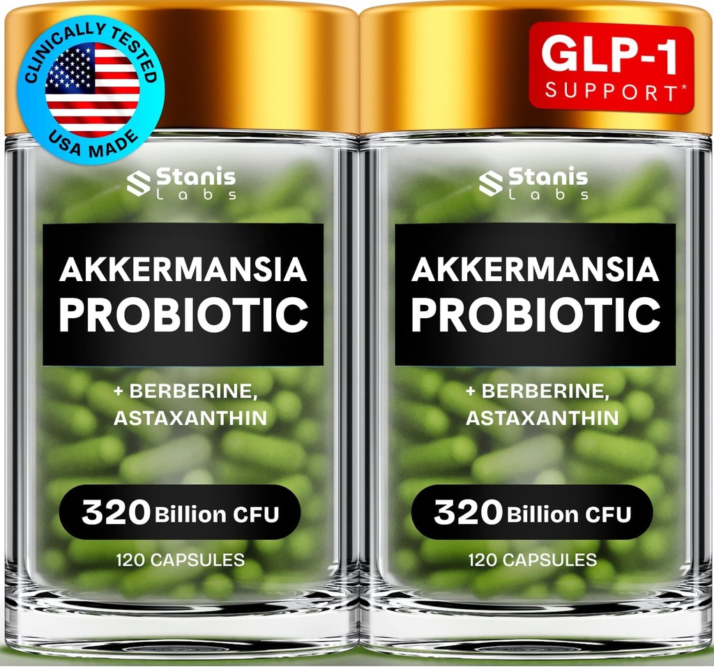 Akkermansia Muciniphila Probióticos 320 Billones CFU soportar GLP-1 Probiótico y Prebiótico Silencio Akkermansia Probióticos para la salud intestinal