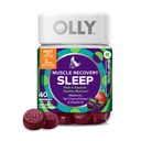 OLLY Muscle Recovery Sleep Gummies, Sleep and Sore Muscle Support, 3mg Melatonin, Tart Cherry, Vitamina D, Berry Flavor - 40 Count