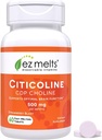 EZ Melts Dissolvable Suplemento de citicolina 250 mg, sin azúcar, suministro de 2 meses - 1 paquete