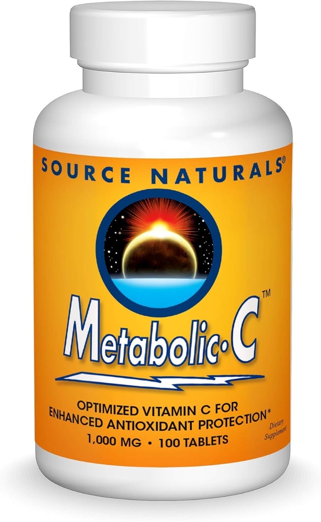Fuente Naturales Metabólico C, 1000 mg Vitamina C - 100 Tabletas