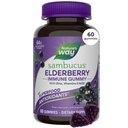 Camino de la Naturaleza Sambucus Elderberry Immune Support Gummies for Kids &amp; Adults* with Black Elderberry Extract, Vitamina C, Vitamina D3, y Zinc, 60 Gummies (Packaging May Vary)