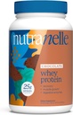 Nutranelle - Chocolate Whey Protein Powder – 25 g de Whey Isolate " Concentrate per Serving with Digestive Enzymes for Muscle Growth " Recovery – Zero Añadido Sugar Protein Shake Powder