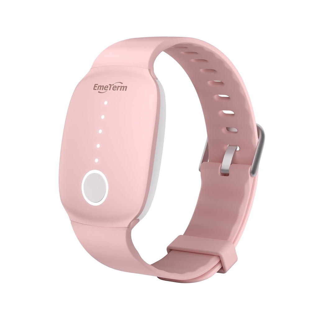 EmeTerm Fashion FDA-Cleared Relieve Nausea Electrode Estimulador Por la mañana Enfermedad Moción Viaje Enfermedad Vomit Relief Recargable No Gel Drug Free Wrist Bands without Side Effects