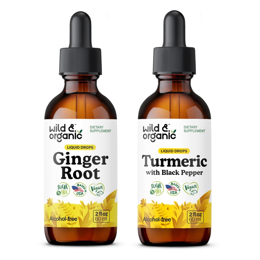 Ginger Root Tincture 2 fl oz &amp; Turmeric Tincture 2 fl oz
