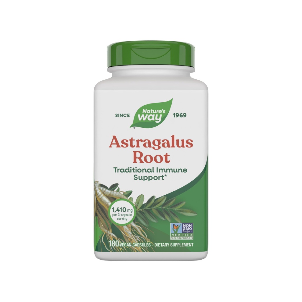 Camino de la Naturaleza Astragalus Root, Apoyo Tradicional Inmunitario*, 1.410 mg por Servicio de 3 cápsulas, Proyecto No GMO Verificado, Vegan 180 cápsulas (Paquete Mayo Vary)