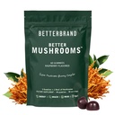 Betterbrand BetterMushrooms Nootropic Gummies - Apoya Mejor Gut Health, Función Cognitiva, Claridad Mental con 10 Mushrooms Funcionales - 60 Gummies - Raspberry Flavor - Pack de 1