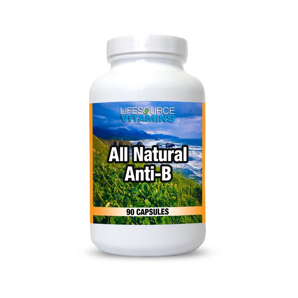 LifeSource Vitamins All Natural Anti-B for Immune Support, 14 All Natural Ingredient with Echinacea &amp; Ajo Extract, 90 Immune Defense Capsules.