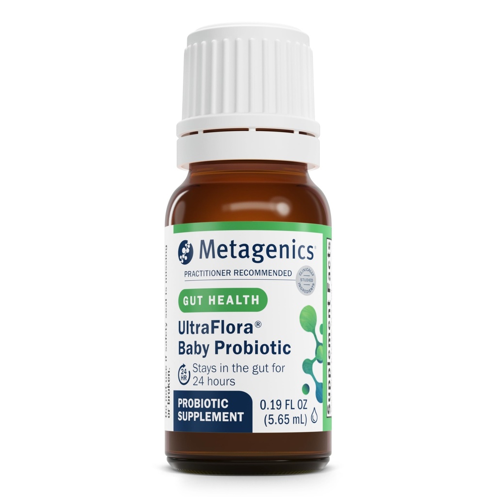 Metagenics UltraFlora Baby Probiotic - Baby Probiotic Drop - para bebés y niños pequeños - Probióticos para niños - con Bifidobacterium Animalis SSP. Lactis " Lactobacillus Rhamnosus GG - 0.19 fl oz