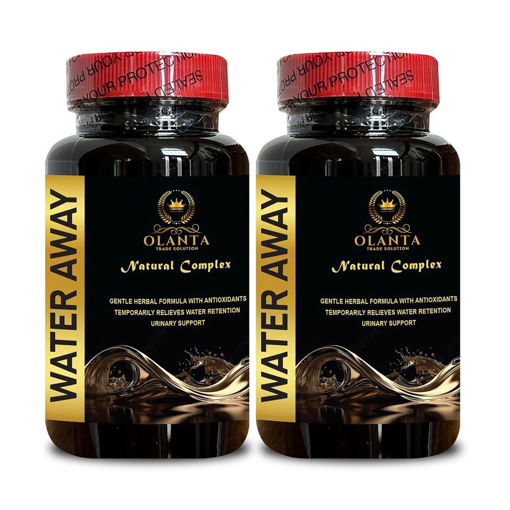 Agua Away Suplemento - Salud urinaria, Agua Retención, Diurético natural para expulsar agua Away, Siéntete mejor &amp; Más ligero, Alivio de Bloating - 2 Botella 120 cápsulas