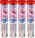 Mivolis Iron + Vitamina C effervescent Tablets - Suplementos dietéticos 4 Packs x 20 pcs viv Alemania