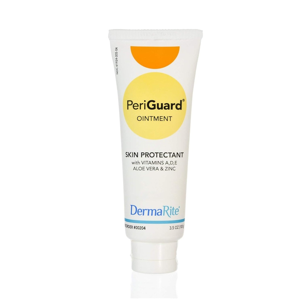 DermaRite's PeriGuard Ointment Skin Protectant - Vitaminas A, D, E, Aloe Vera & Zinc, Va despejado, fácil de quitar - 3.5 oz. Tube, 2 Conde