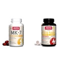 Jarrow Formulas MK7, promueve la salud ósea, 90 mcg, 120 Softgels & Extra Strength Methyl B-12 1000 mcg " Methyl Folate 400 mcg + P-5-P, Dietary