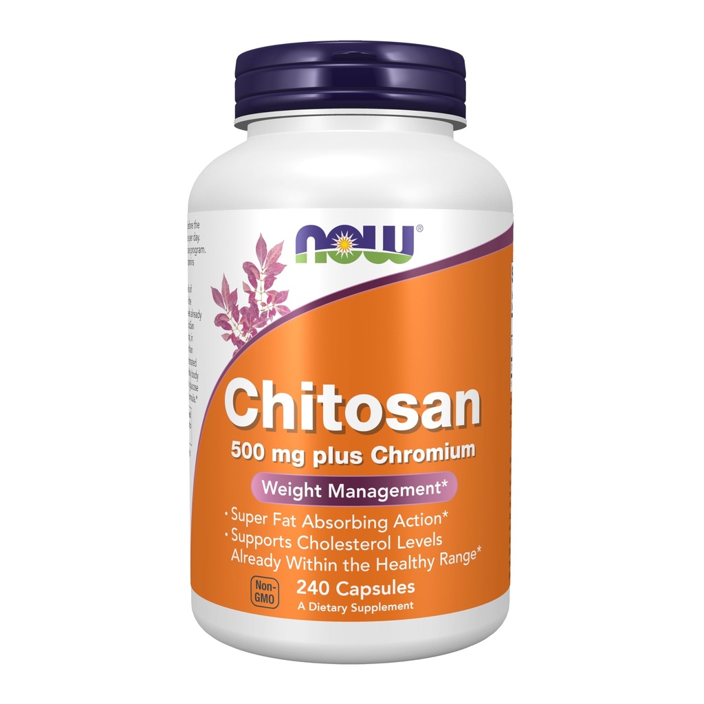 AHORA Suplementos, Chitosan 500 mg más Chromium, Weight Management*, 240 Veg Capsules