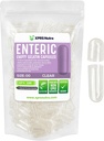 XPRS Superficies de Nutra 00 Empty Capsules - 100 Cuentas Clear Enteric Coated Gelatin Capsules - Delayed Release Pills - DIY Capsule Filling - Pure Bovine Empty Enteric Gel Caps
