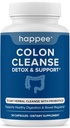 Happee Colon Cleanser " Detox for Weight Loss Support - 15 Day Colon Píldoras limpias & Gut Soporte Probióticos Hombre Mujeres - Fast Natural Laxatives Constipation Relief