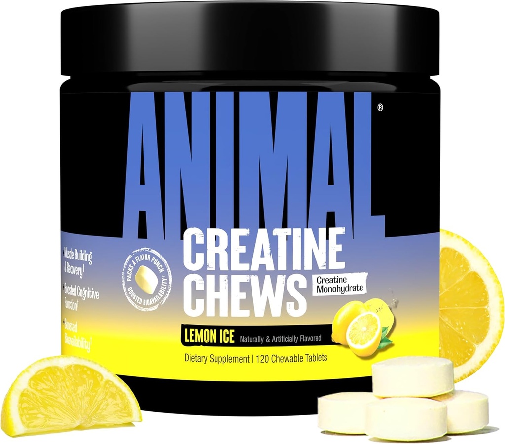 Películas de cerda de animales - Monohidrato de crema mejorado con AstraGin para mejorar la absorción, sal marina para bombas agregadas, Tablas deslictivas y convenientes - Hielo de limón