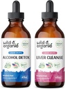 Wild &amp; Organic Alcohol Detox Tincture 4 fl oz &amp; Liver Cleanse Tincture 4 fl oz
