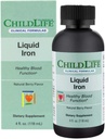 ChildLife Essentials Hierro líquido - Suplementos de hierro para niños, soporta función sana de la sangre, todo natural, sin gluten, gotas de hierro para bebés - sabor natural de Berry, 4 Fl Oz Botella