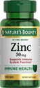 Rebote de la naturaleza Zinc 50mg Silencioso Sistema Inmunitario, Esquí, " Apoyo a la salud antioxidante  Contribuye a la formación de ADN ← Vegetarian, Non-GMO, Gluten Free ← 100 Caplets, 1 Servindo por día para la salud diaria