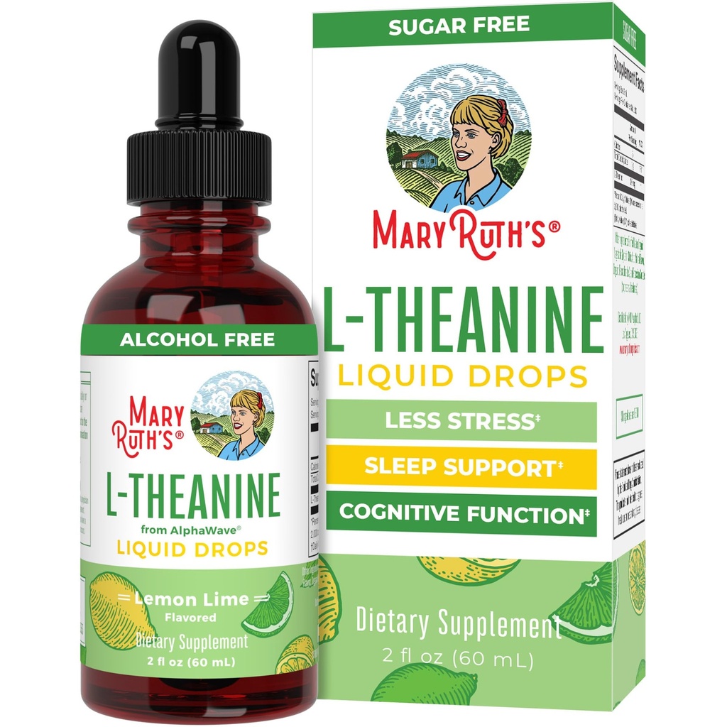 MaryRuth's L Theanine 200mg Liquid Drops ← Mood Support for Adults &amp; Kids Silencio Focus Supplement Silencio Natural Sleep Support ← Vegan ← Non-GMO TEN Gluten Free ← 30 Servings