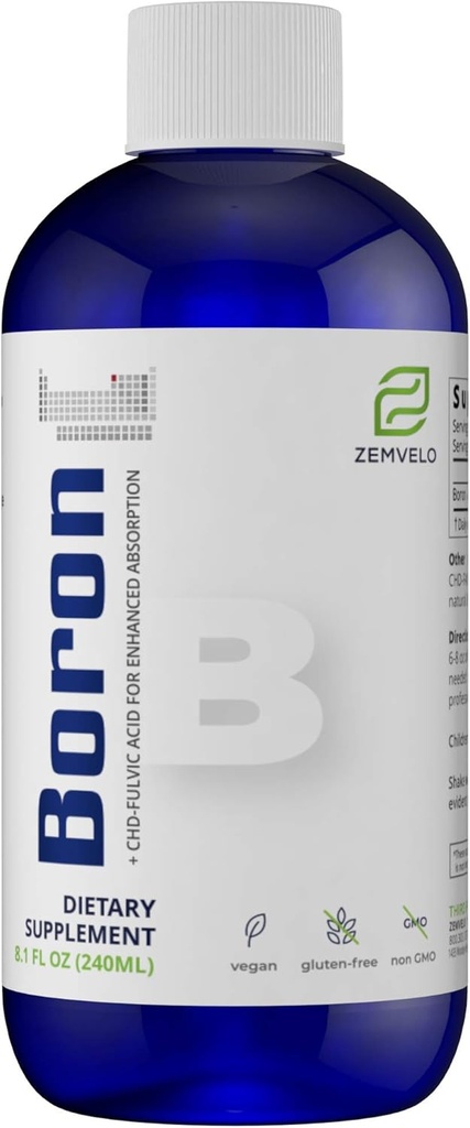 Liquid Boron Silencioso 3 Mes de Suministro Silencioso Anciano Gracias soporte Calcio y Absorción de Magnesio