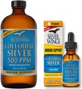 Natural Path Silver Wings Suplemento - Colloidal Silver 500 ppm (16 fl.oz / 480 ml) Plus Colloidal Silver 500 ppm (1 fl.oz / 30 ml)