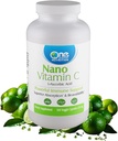 Un planeta Nutrición Nano Vitamina C - Agua Soluble Vitamina C para Hombres &amp; Mujeres, Vitamina Natural No OGM C para Apoyo Inmunitario, Buena Absorción " Biodisponibilidad, Vitamina C Pequeñas cápsulas, 120 cápsulas