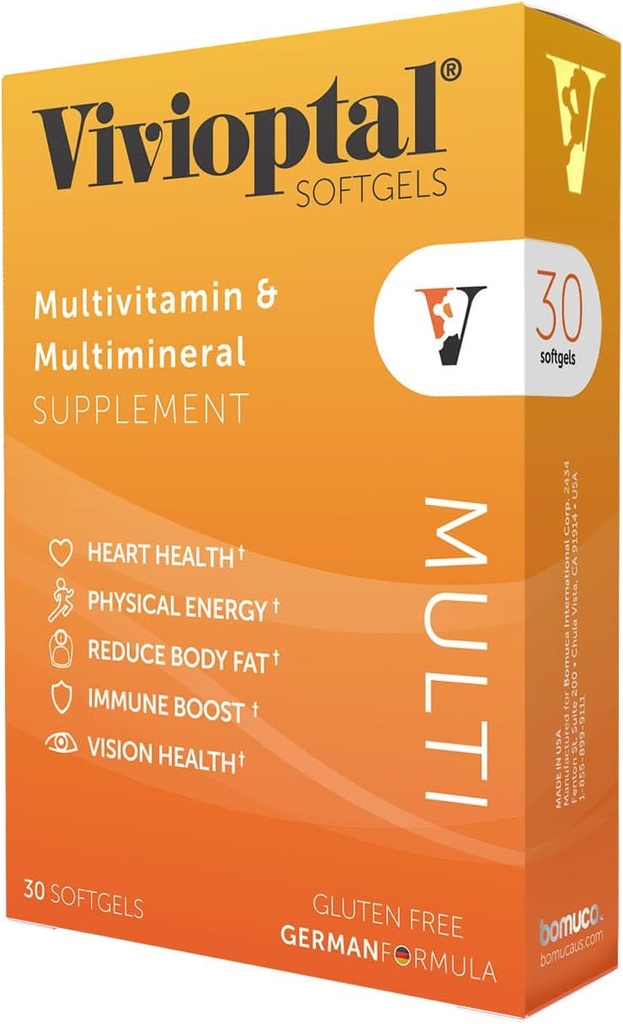 Vivioptal Multi 30 Softgels, Multivitamin & Multimineral, Gluten Free, German Formula