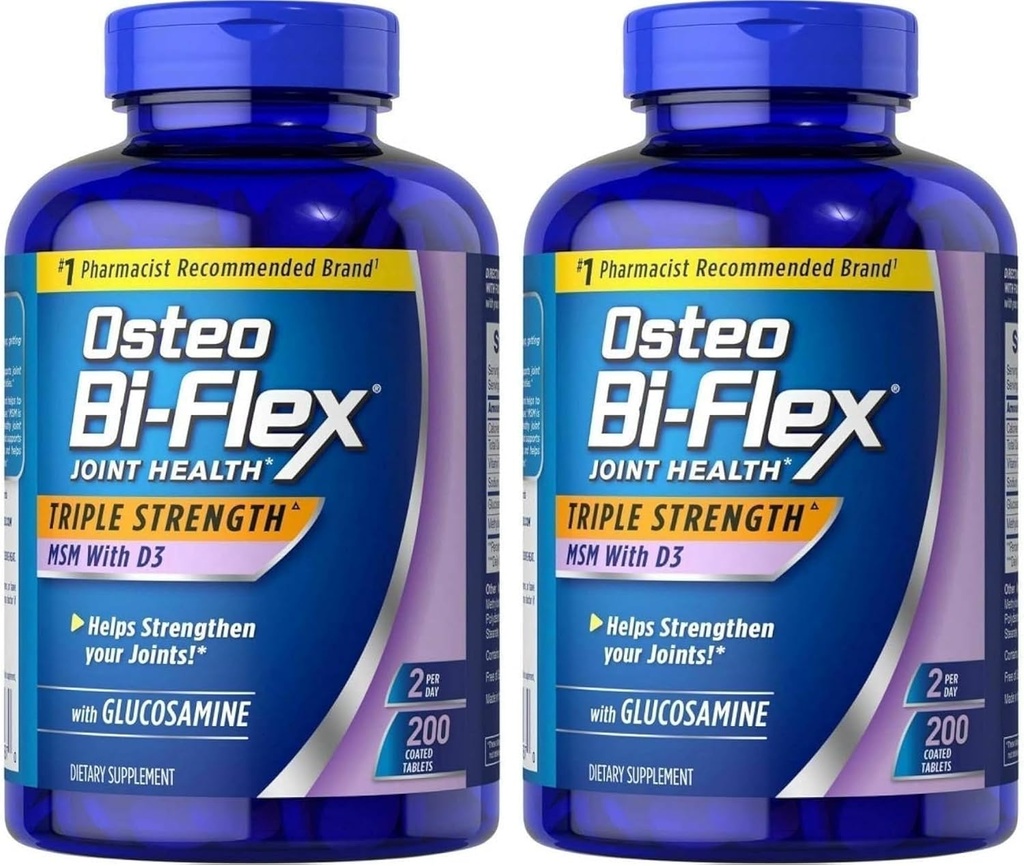 Osteo Bi-Flex Osteo Bi Suplemento Glucosmina 1500 Mg Vitamina D 1000IU Tablet(200Count), 200Count (Pack of 2)