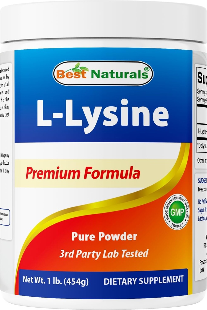 Best Naturals Lysine Powder, 1 Libra - 100% Pura (1 LB (Pack of 1))