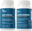 Dr. Tobias Probióticos Inmunitarios Profundas " Prebióticos y Cápsulas de Ashwagandha, Apoyo Digestión, Energía " Salud Inmunitaria, No GMO