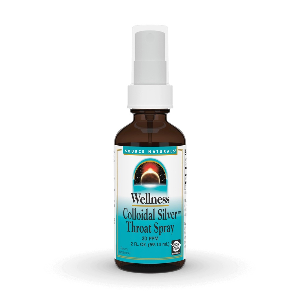 Fuente Natural Wellness Colloidal Silver Throat Spray - 30 PPM - 2 Fluid oz