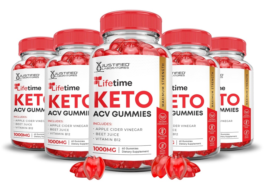 (5 Pack) Gamas Keto ACV para la vida Fórmula 1000MG para la vida Keto Gummies Apple Sider Vinegar Fórmula con granate Beet Juice Powder B12 Vegan Non GMO 300 Gummys