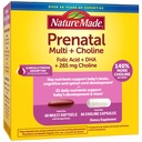 Nature Made Prenatal Vitamin Softgels + Choline Capsules, Folic Acid + DHA + Choline, 60 Vitaminas Prenatales para Mujeres, 60 Suplementos de Choline Capsules, 60 Day Supply