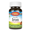 Carlson - Hierro Chewable, 30 mg, Absorción Superior, Salud de la Sangre, Producción de Energía y Bienestar Optimal, Sabor de Fresa Natural, 60 Tablas