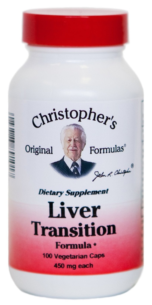 Fórmula original de Christopher Liver Transition Fórmula – Gentle Herbal Liver Cleanse, 450 mg, 100 cápsulas vegetarianas