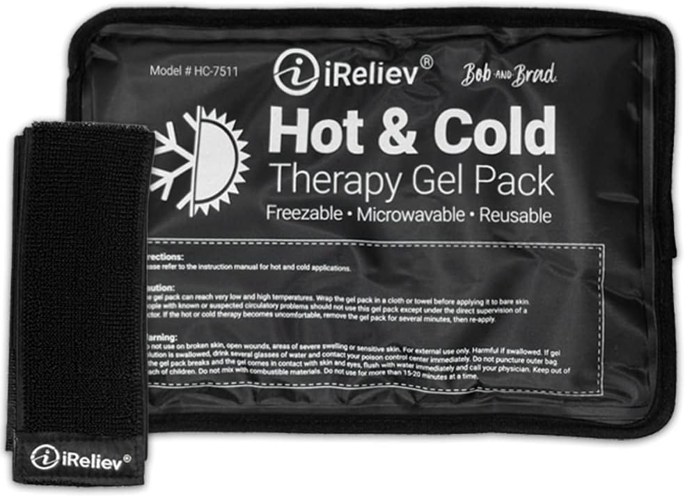 Paquete de hielo para la terapia fría caliente Gel Pack - Caliente &amp; Alivio frío, Reutilizable, Freezable &amp; Microondas, Dolor &amp; Muscle Soreness, Arm, Leg, Knee, Agujero, Alivio de Dolor de Dolor, Compresión Pack &amp; Strap