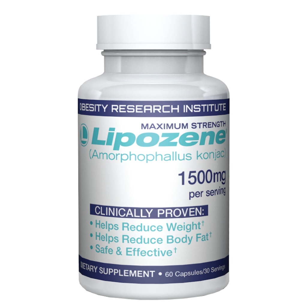 Lipozene Diet Pills - Suplemento de Pérdida de Peso - Appetite Suppressant- 1 Botella de 60 cápsulas para 30 Servimientos- No Caffeine
