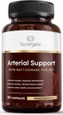 Suplemento de Nattokinasa Premium Sunergetic para soporte Arterial - Nattokinase 2000 FU (NSK-SD) Pycnogenol, granada &amp; Beets - 100mg Nattokinase para la salud de la arteria, vasos sanguíneos de corazón 30 cápsulas