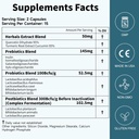 Probióticos Mujeres Hombres Gut Health: Digestive Health Immune Support Bloating Relief Shelf Stable Strains 35B CFUs per Capsule Complex with Prebiotics Postbiotics Quercetin & Curcumin Dietary Supplement